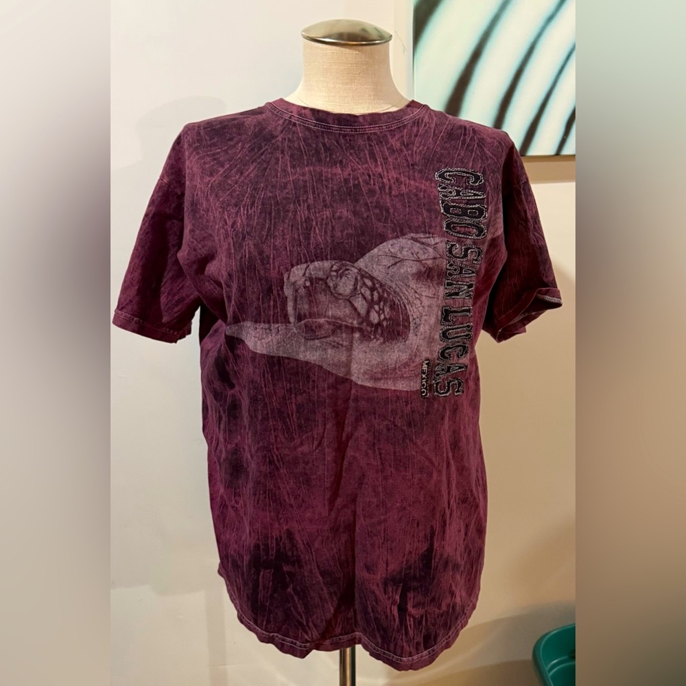 Le Best‎ Cabo San Lucas Y2K Maroon Graphic T-Shirt